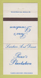 Matchbook Cover - Peerce's Downtown Plantation Phoenix MD Baltimore 30 Strike