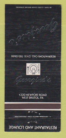 Matchbook Cover - Georgine's Restaurant West Bristol PA 30 Strike