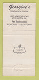 Matchbook Cover - Georgine's Restaurant West Bristol PA 30 Strike