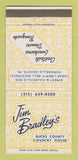 Matchbook Cover - Jim Bradley's Restaurant Cornwell Heights PA 30 Strike