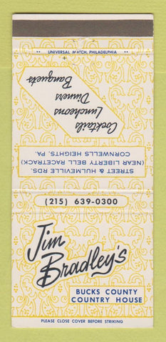 Matchbook Cover - Jim Bradley's Restaurant Cornwell Heights PA 30 Strike