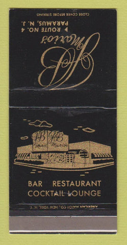 Matchbook Cover - J&B Mario's Paramus NJ 30 Strike