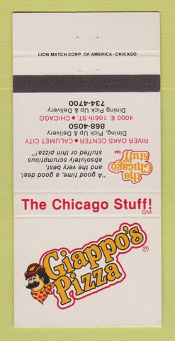 Matchbook Cover - Giappo's Pizza Chicago IL Calumet City 30 Strike