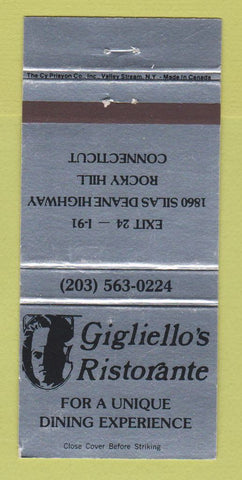 Matchbook Cover - Gigliello's Ristorante Rocky Hill CT 30 Strike