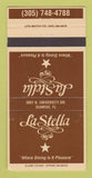 Matchbook Cover - La Stella Restaurant Sunrise FL 30 Strike