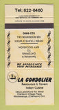Matchbook Cover - La Gondolier Restaurant Tavern Mississauga ON 30 Strike