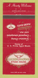 Matchbook Cover - Golden Horns Steak House Northlake IL 30 Strike