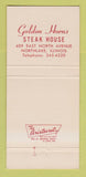 Matchbook Cover - Golden Horns Steak House Northlake IL 30 Strike