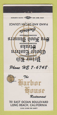 Matchbook Cover - Harbor House Restaurant Long Beach CA 30 Strike