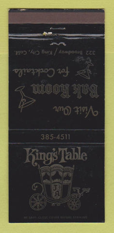 Matchbook Cover - King's Table Restaurant King City CA WEAR 30 Strike