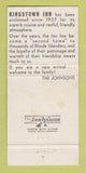 Matchbook Cover - Kingstown Inn North Kingston RI 30 Strike