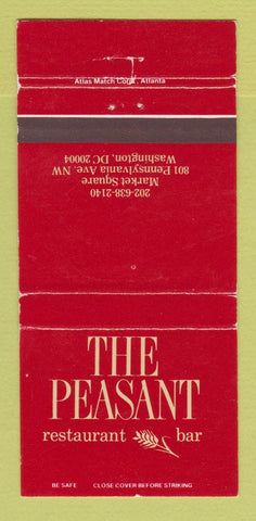 Matchbook Cover - The Peasant Restaurant Washington DC WEAR 30 Strike