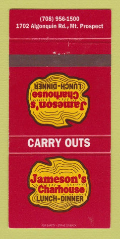 Matchbook Cover - Jameson's Charthouse Restaurant Mount Prospect IL 30 Strike