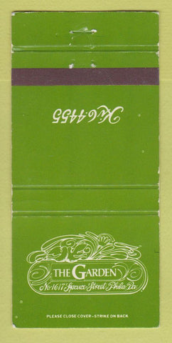Matchbook Cover - The Garden Restaurant Philadelphia PA WEAR 30 Strike