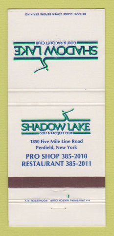 Matchbook Cover - Shadow Lake Golf Racquet Club Penfield NY 30 Strike