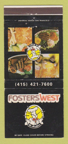 Matchbook Cover - Fosters West San Francisco CA WEAR 30 Strike