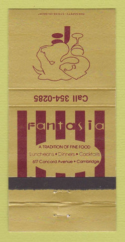 Matchbook Cover - Fontasia Restaurant Cambridge MA Lido Room 30 Strike