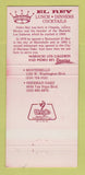Matchbook Cover - El Rey Restaurant Montebello Sherman Oaks CA 30 Strike