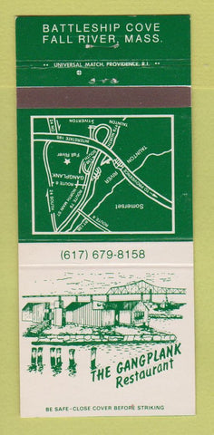 Matchbook Cover - Gangplank Restaurant Fall River MA 30 Strike