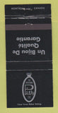 Matchbook Cover - Les Creations Pier Montreal QC WEAR 30 Strike