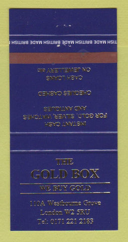 Matchbook Cover - The Gold Box London UK Jewelry Pawn 30 Strike