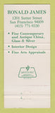 Matchbook Cover - Ronald James San Francisco CA Antiques Art 30 Strike