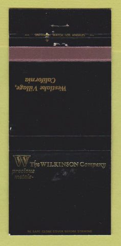 Matchbook Cover - Wilkinson Precious Metals Westlake Village CA WEAR 30 Strike