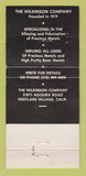 Matchbook Cover - Wilkinson Precious Metals Westlake Village CA WEAR 30 Strike