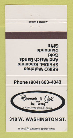 Matchbook Cover - Diamonds & Gold by Terry Chattahoochee FL jewelry 30 Strike