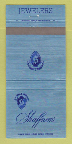 Matchbook Cover - Shaffners Jewelry York? PA 30 Strike