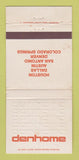 Matchbook Cover - Denhome Dallas Houston Austin TX Denver WEAR 30 Strike