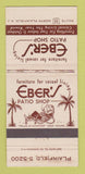 Matchbook Cover - Eber's Patio Shop North Plainfield NJ WEAR 30 Strike