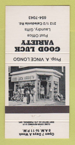 Matchbook Cover - Good Luck Variety Store Toronto? ON 30 Strike