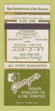 Matchbook Cover - George's Upholstery Furniture Hamilton ON WEAR 30 Strike