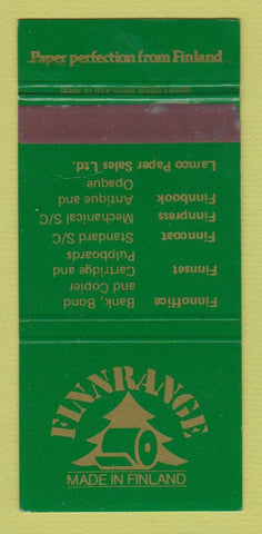 Matchbook Cover - Finnrange Paper Finland UK 30 Strike
