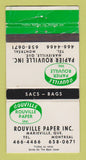 Matchbook Cover - Rouville Paper Montreal QC Marieville WEAR 30 Strike
