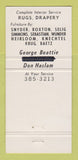 Matchbook Cover - George's Interiors Furniture Hamilton ON La Z Boy 30 Strike