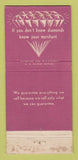 Matchbook Cover - Irving Schiffman Jewelry Pittsburgh PA WEAR 30 Stick
