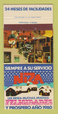 Matchbook Cover - Niza Las Desea Muchas Felicidades Spain SAMPLE 30 Strike