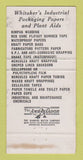 Matchbook Cover - Whitaker Paper Company Detroit MI WEAR 30 Strike