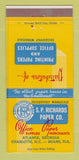 Matchbook Cover - SP Richards Paper Atlanta GA Charlotte NC Miami FL 30 Strike