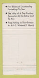 Matchbook Cover - Wilson Jump Home Furnishings Drapes Chicago IL 30 Strike