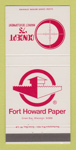 Matchbook Cover - Fort HOWard Paper Green Bay WI Concept 75 30 Strike
