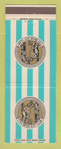 Matchbook Cover - The Greek Key Club Dallas TX