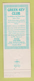 Matchbook Cover - The Greek Key Club Dallas TX