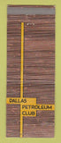 Matchbook Cover - Dallas Petroleum Club TX