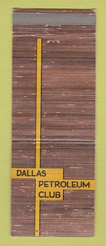 Matchbook Cover - Dallas Petroleum Club TX