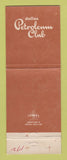 Matchbook Cover - Dallas Petroleum Club TX