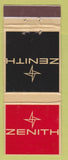 Matchbook Cover - Zenith Au Port Royal Jewelry Geneva Switzerland