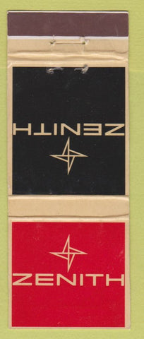 Matchbook Cover - Zenith Au Port Royal Jewelry Geneva Switzerland